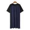 Chemise De Nuit Pour Homme Pyjama Légère Grande Taille - Robe De Nuit Douce Avec Poche Confortable